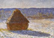Claude Monet Haystack in the Snwo,Morning Germany oil painting artist